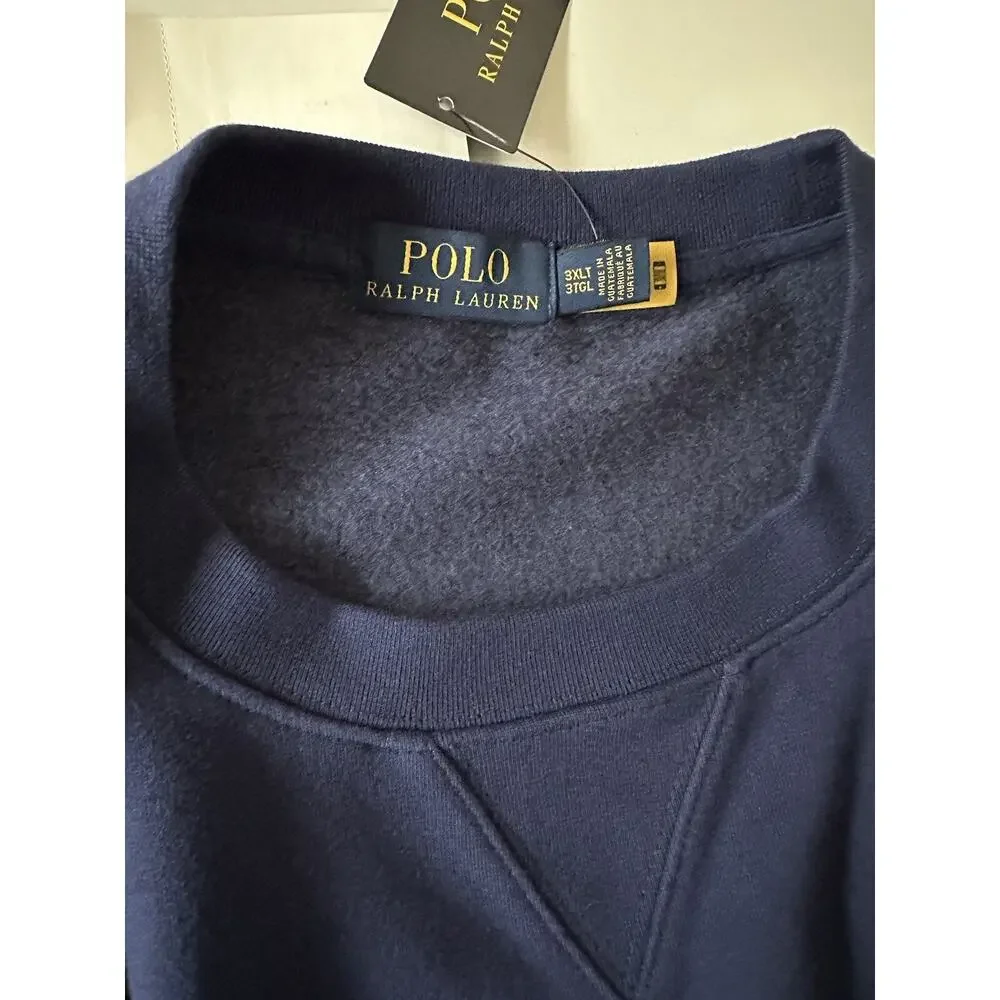 New $168 Polo Ralph Lauren Beach Bear Sweatshirt Blue 3XLT/2TGL
